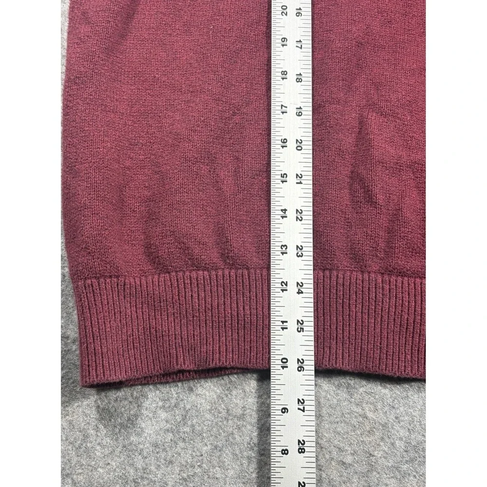 Banana Republic Burgundy Mock‎ Neck Button Pocket Sweater Men's Large